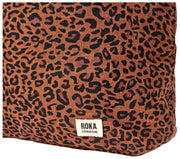 Roka Hoxton Large Bomuld Canvas Skuldertaske - Mini Leopard Brun