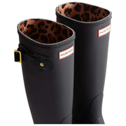 Hunter Original Tall Leopard Backstrap Wellington Støvler - Sort/Beige