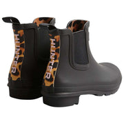 Hunter Original Leopard Backstrap Chelsea Støvler - Sort/Beige