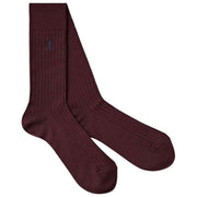 London Sock Company Merino Trio 3-par strømpebokssæt - rød/brun