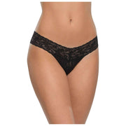 Hanky Panky Signature Lace Low Rise 3 Pack Thongs - Chai/Black/Dark Pomegranate