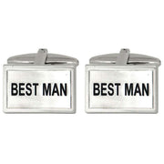 David Van Hagen Best Man Cufflinks - Silver