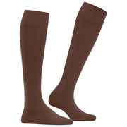 Falke Cotton Touch Knæhøje sokker - Cappuccino Brun