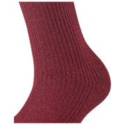 Falke Shiny Rib Sokker - Mahogni Brun