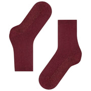 Falke Shiny Rib Sokker - Mahogni Brun