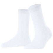 Falke Shiny Rib Sokker - Hvide