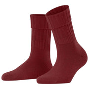 Falke Striggings Ribstøvlestrømper - Henna Rød