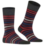 Falke Tinted Stripe Sokker - Bourgogne