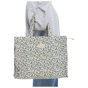 Moon Nude Spring Stor shoppertaske - Blå/Hvid/Grøn