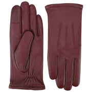 Isotoner 3 Point Smartouch Læderhandsker - Burgundy