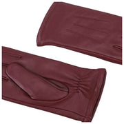 Isotoner 3 Point Smartouch Læderhandsker - Burgundy