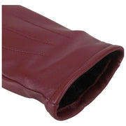 Isotoner 3 Point Smartouch Læderhandsker - Burgundy