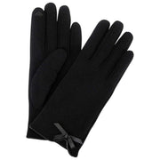 Isotoner Bow Detail Thermal Smartouch-handsker - Sort