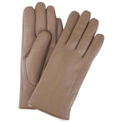 Isotoner Premium pelsforede læderhandsker - Taupe Beige