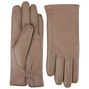 Isotoner Premium pelsforede læderhandsker - Taupe Beige