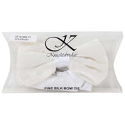 Knightsbridge Neckwear Velvet Bow Tie - White