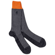 London Sock Company Jermyn St. Houndstooth sokker - Grå