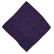 Michelsons of London Tonal Polyester Paisley Pocket Square and Tie Set - Purple