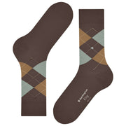 Burlington King Socks - Brun/Mintgrøn