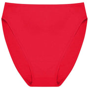 Natori Bliss Bare Cotton High Cut Brief - Holiday Red