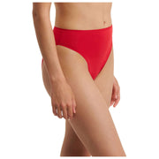 Natori Bliss Bare Cotton High Cut Brief - Holiday Red
