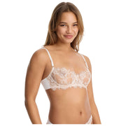 Skarlett Blue Entice Lace Balconette BH - Hvid/Nylon Tan