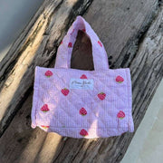 Moon Nude Strawberry Mini Shopper Taske - Pink/Rød