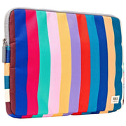 Roka Brick Lane Recycled Canvas Laptop Sleeve - Bred Multi Stripe