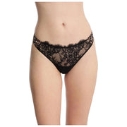 Skarlett Blue Entice Front Lace Thong - Sort Leopard Print