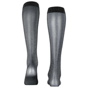 Falke Glitter 30 Denier Knæhøje sokker - Sort/Sliver