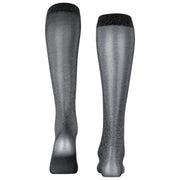 Falke Glitter 30 Denier Knæhøje sokker - Sort/Sliver