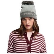 Superdry & Co Athletic Essentials Logo Strik Beanie Hat - Glacier Marl Grey