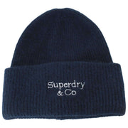 Superdry & Co Heritage Rib Strik Beanie Hat - Eclipse Navy