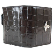 Vivienne Westwood Præget Croc Slim Flap Kortholder Pung - Sort
