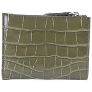 Vivienne Westwood Præget Croc Slim Flap Kortholder Pung - Khaki