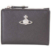 Vivienne Westwood Saffiano Slim Flap Kortholder Pung - Sort