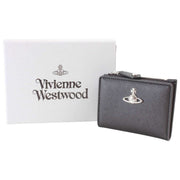 Vivienne Westwood Saffiano Slim Flap Kortholder Pung - Sort