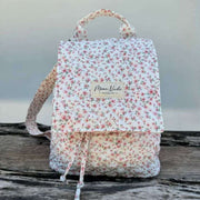 Moon Nude Peony Flap-rygsæk - Pink/Hvid