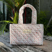 Moon Nude Peony Mini-shoppertaske - Pink/Hvid