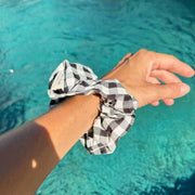 Moon Nude Classic Scrunchie - Sort/Hvid