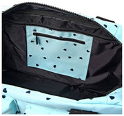 Roka Gatwick Medium Recycled Canvas Duffle Bag - Heart Print Blue