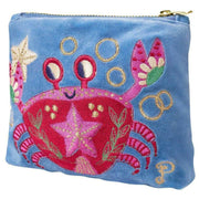 powder-seafaring-crab-velvet-mini-pouch---cornflower-blue-34367608