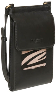 Alice Wheeler London Mini Bloomsbury Crossbody Taske - Sort/Zebra