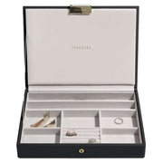 stackers-classic-set-of-2-jewellery-box---black-raffia-34950099