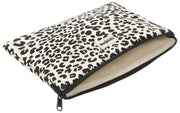 Hindbag Ava lille 13 tommer bærbar taske - Leopard Off White