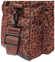 Roka Gatwick lille genbrugslærred Duffeltaske - Mini Leopard Brun