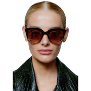 A.Kjaerbede Billy Sunglasses - Black/Brown Transparent