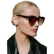 A.Kjaerbede Billy Sunglasses - Black/Brown Transparent