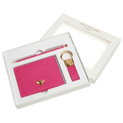 Alice Wheeler London Bow Card Holder Nøglering og Pen Luksusgavesæt - Hot Pink