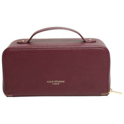 Alice Wheeler London Luxury Train Case - Berry Red